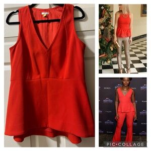 Leifsdottir Red Sleeveless Top size 8